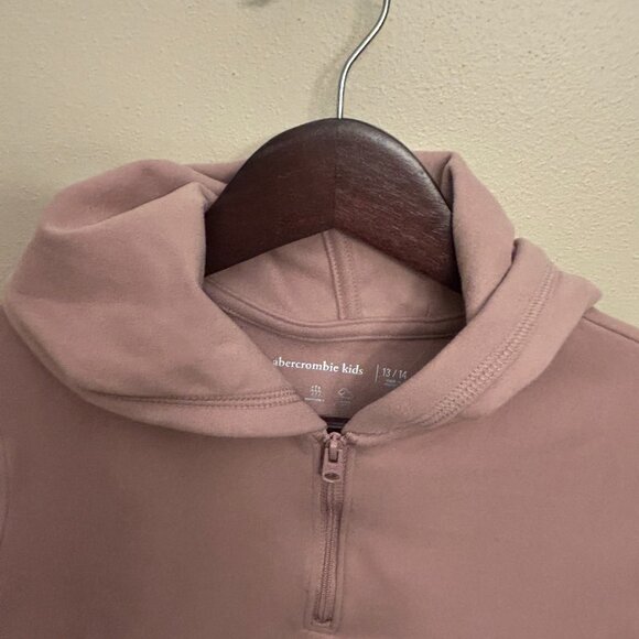NWT Abercombie Kids Girls Scuba Pullover Sweater Hoodie Size 13/14 Pink - Picture 5 of 12